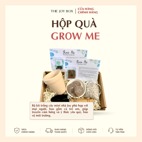 Hộp quà tặng nam nữ, quà tặng cho bé GROW ME - Set quà tặng sinh nhật, kỷ niệm, Combo quà tặng trồng