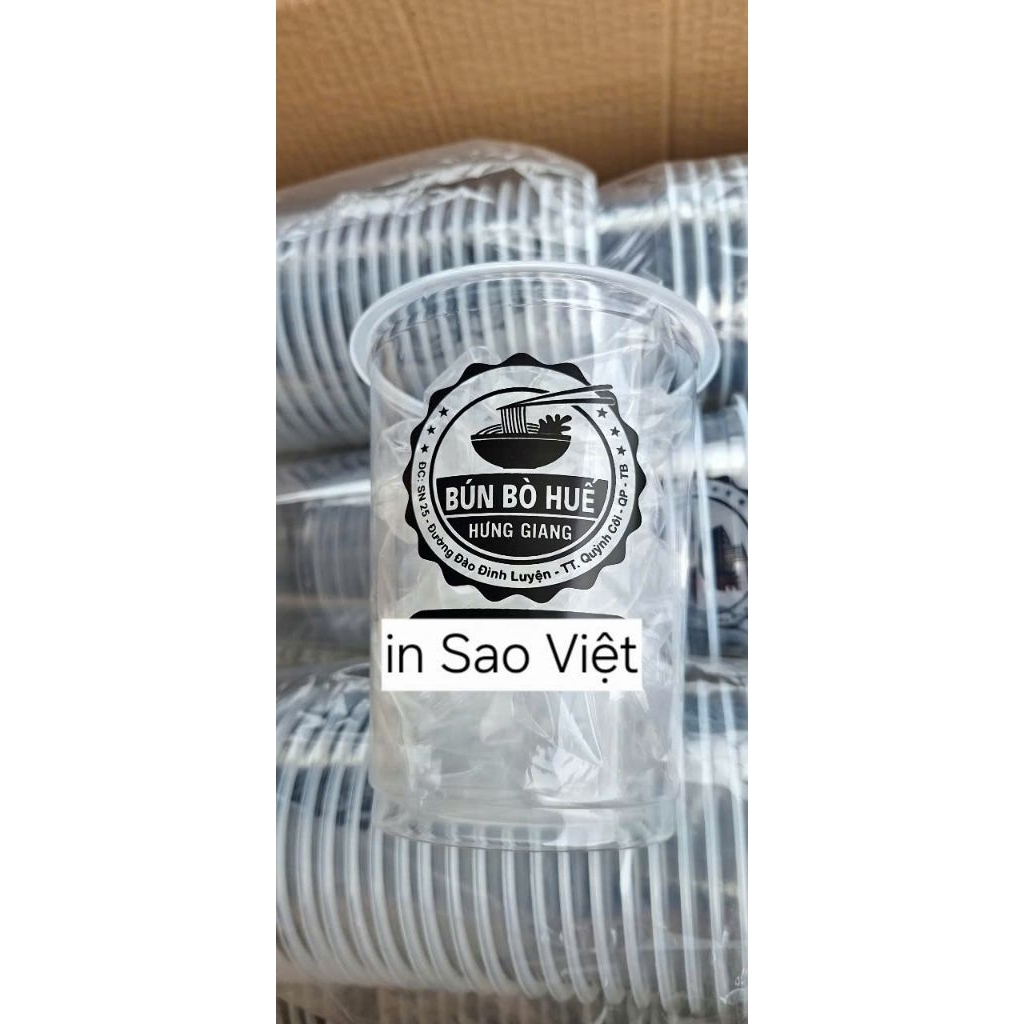 Ly nhựa trà sữa 900ml in theo yêu cầu 500ly