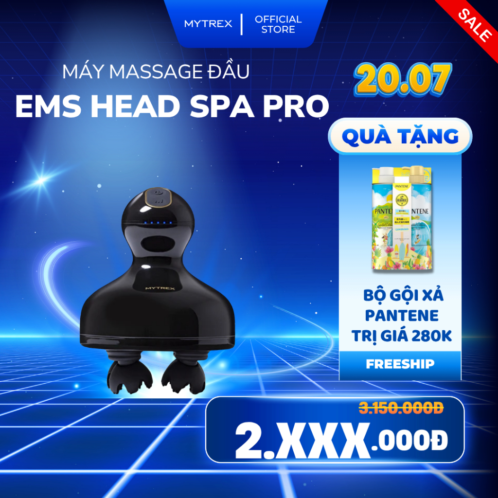 Máy Massage MyTrex EHP22B  EMS Head Spa Pro EHP22B màu đen giảm đau mỏi toàn thân