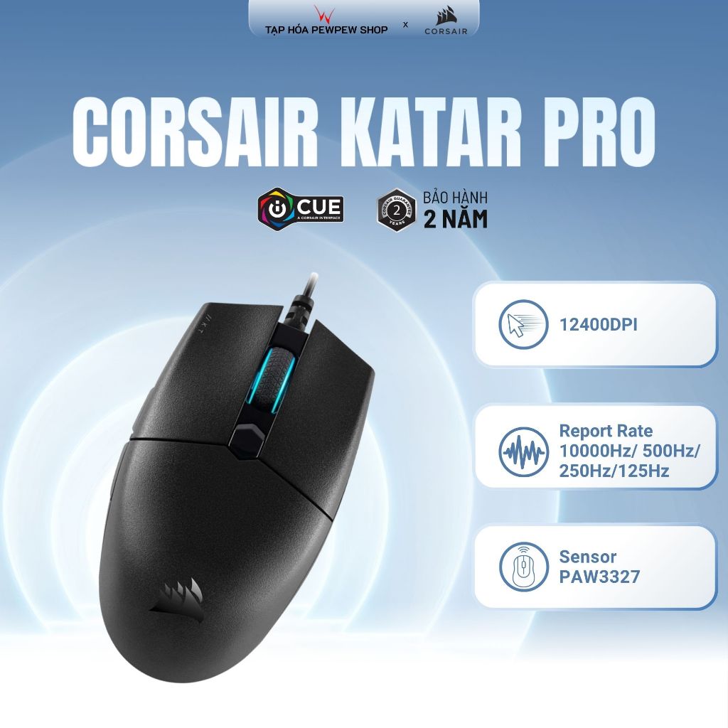 Chuột Gaming Corsair Katar PRO Ultra-Light CH-930C011-AP