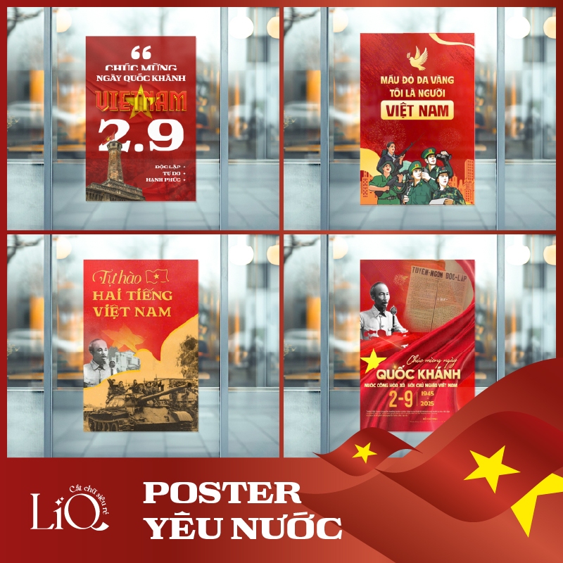 Decal dán kính Yêu nước - Decal 2.9 - Decal Ngày Quốc khánh Việt Nam