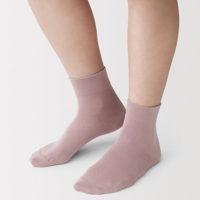 [26AW] MUJI Tất Nữ Cổ Lửng Ôm 90 Độ Vải Rayon Pha Không Bó Cổ Chân (23-25cm)