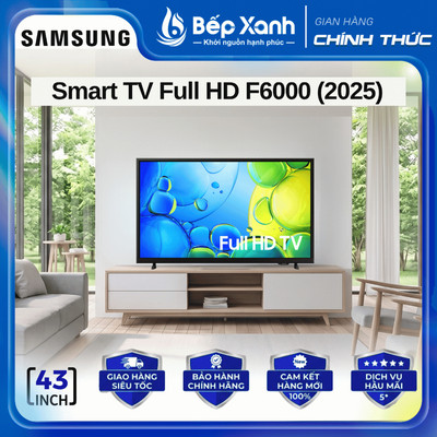 [CHÍNH HÃNG] Smart Tivi SAMSUNG 43 Inch F6000F Full HD UA43F6000FK (UA43F6000FKXXV)