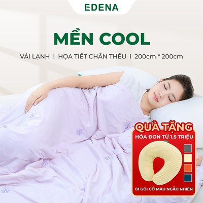 Chăn Lạnh (Mền) Cool Edena Size 2m x 2m , Chần Gòn Tơ Tằm, Chăn Mùa Hè Mát Lạnh, Làm Mát Nhiều Màu Sắc