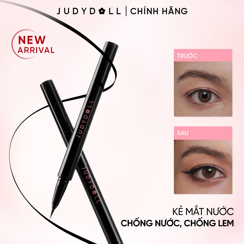 Judydoll Kẻ mắt nước đen đậm Ink Glider Longlasting Liquid Eyeliner Intense Black Đen Đậm Lâu trôi C