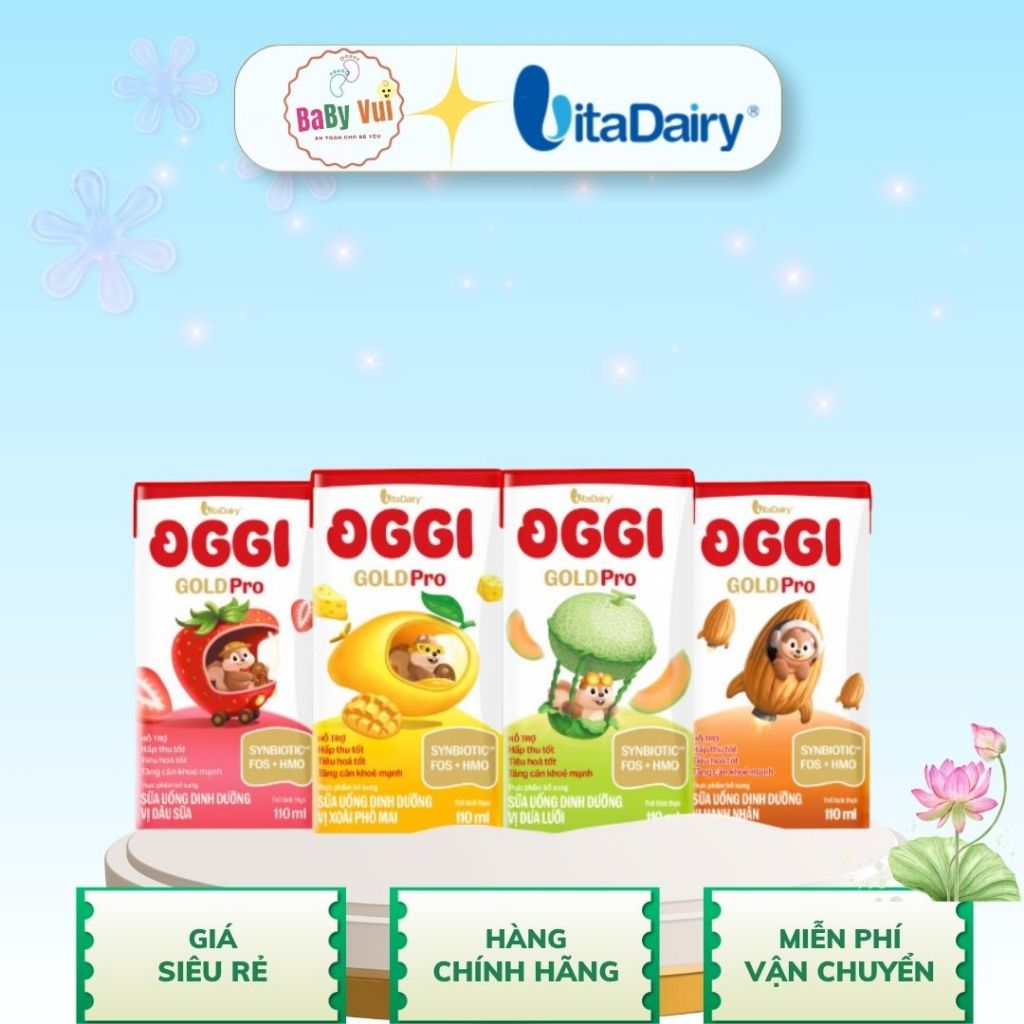 SUDD Oggi Gold Pro vị trái cây 110ml - ( thùng 24 hộp ) - Vitadairy - Hàng chính hãng