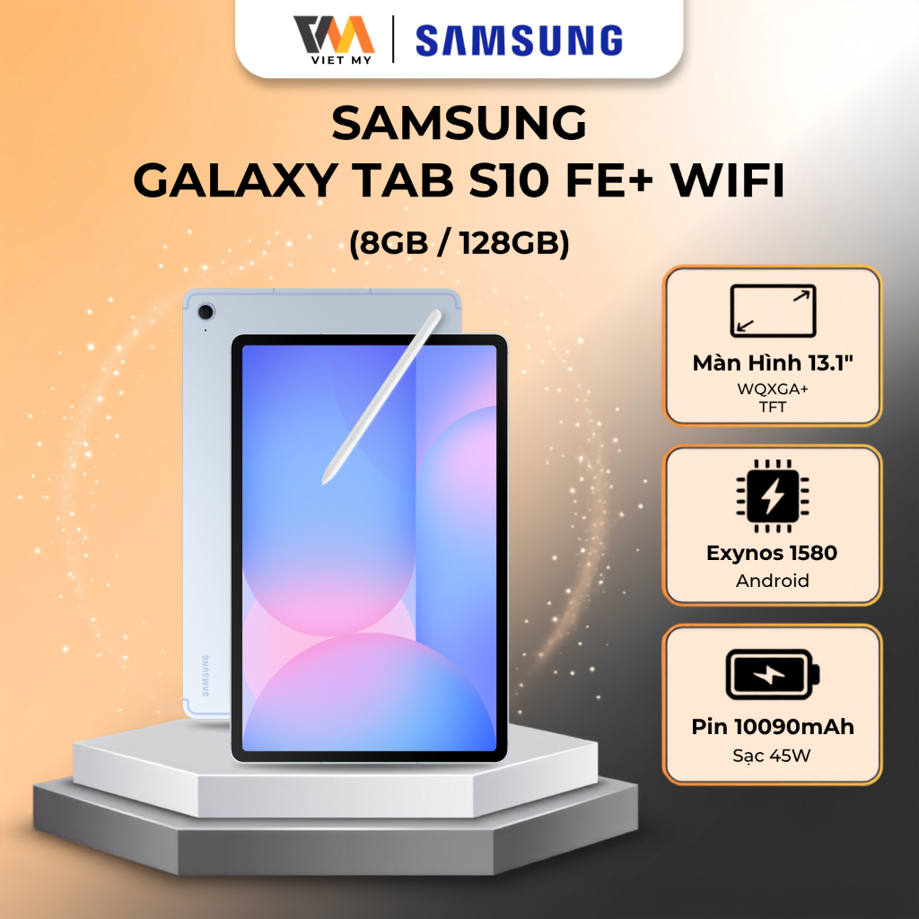 Máy Tính Bảng Samsung Galaxy Tab S10 FE Plus Wifi 8GB 128GB 13.1 inch - Kèm S Pen, Bảo Hành 12 Tháng