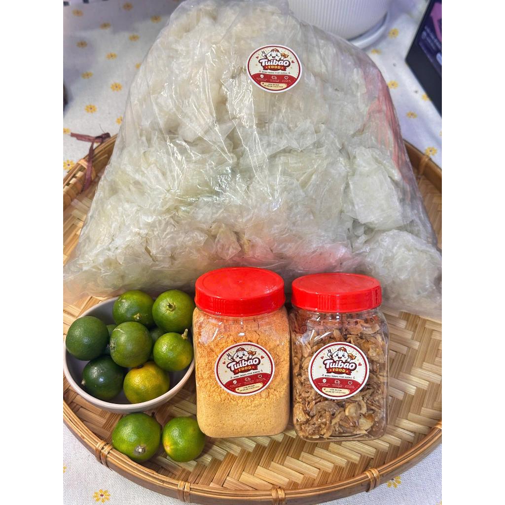 1kg Bánh tráng +100g muối nhuyễn+ 100g hành phí