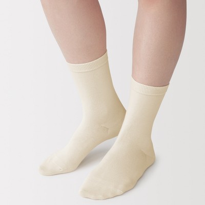[26AW] MUJI Tất Nữ Ôm 90 Độ 3 Lớp Sợi Không Bó Cổ Chân (23-25cm)
