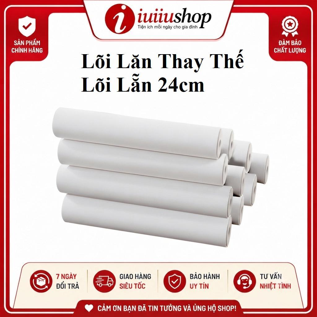 Bộ 2 Lõi Lăn Bụi 24CM Thay Thế Cho Cây Lăn Bụi 24CM - Lõi Keo Dính Bụi, Lông Thú Cưng, Tóc Hiệu Quả