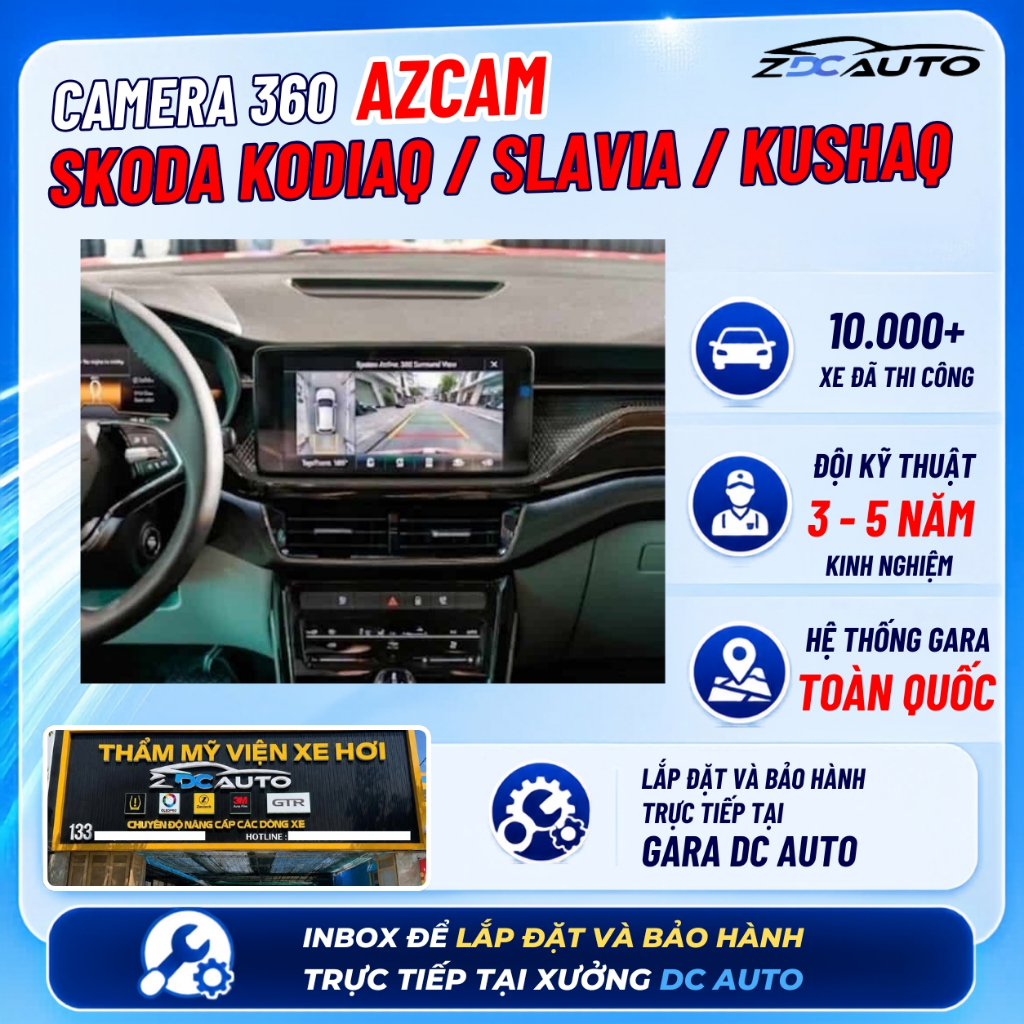 [Lắp đặt tại HCM] Camera 360 AZCam Cho Xe SKODA KODIAQ / SLAVIA / KUSHAQ