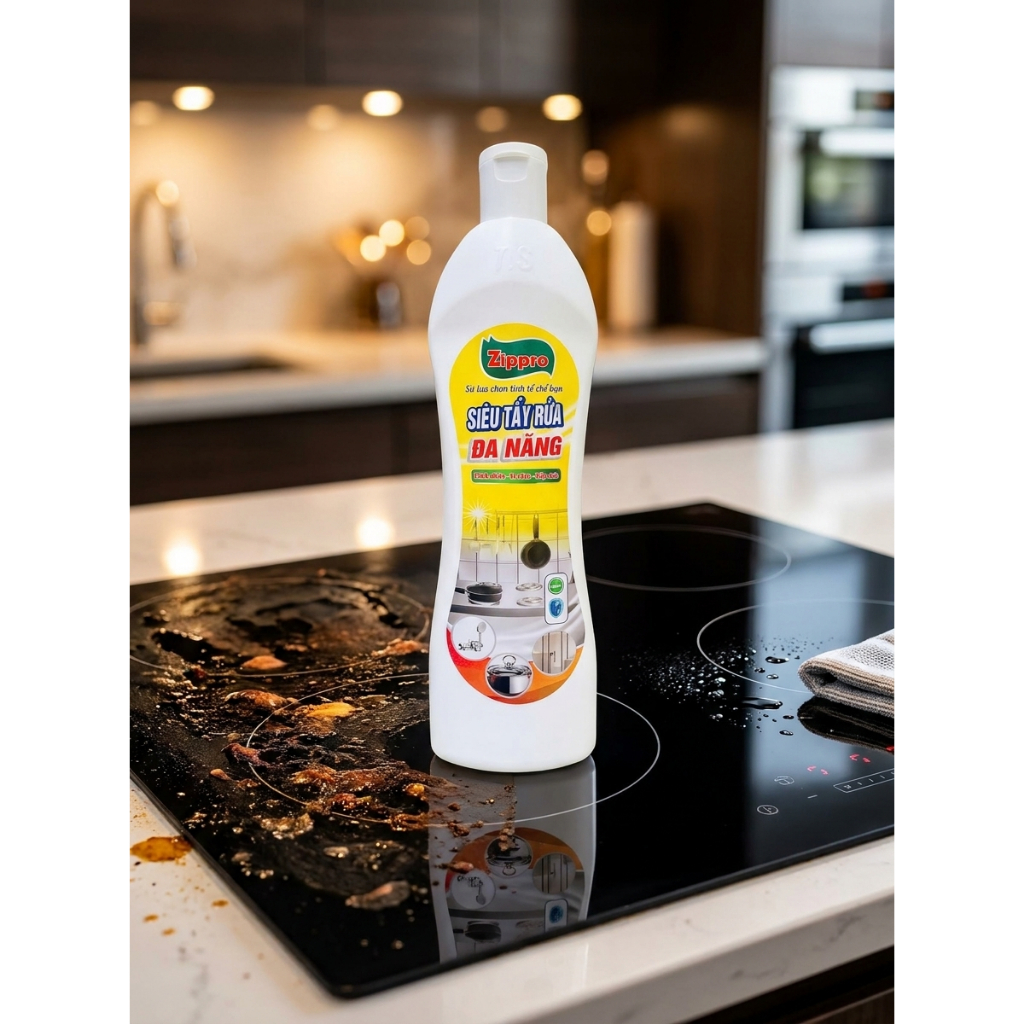 Siêu Tẩy Rửa Đa Năng ZIPPRO, Tẩy Dầu Mỡ, Làm Sạch Gạch Men, Inox, Kính, Thiết Bị Nhà Bếp