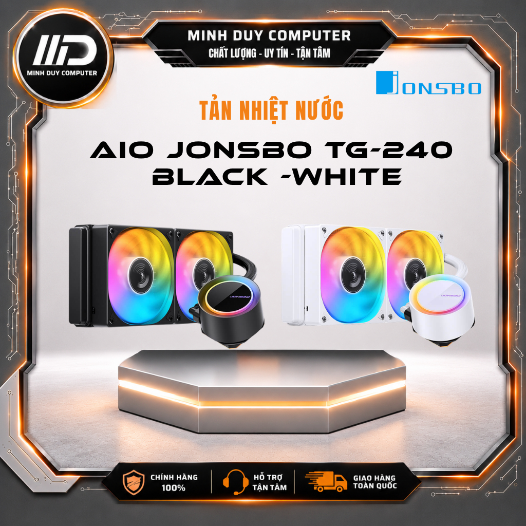 TẢN NHIỆT NƯỚC AIO JONSBO TG-240 - BLACK / WHITE - BẢO HÀNH 24 THÁNG