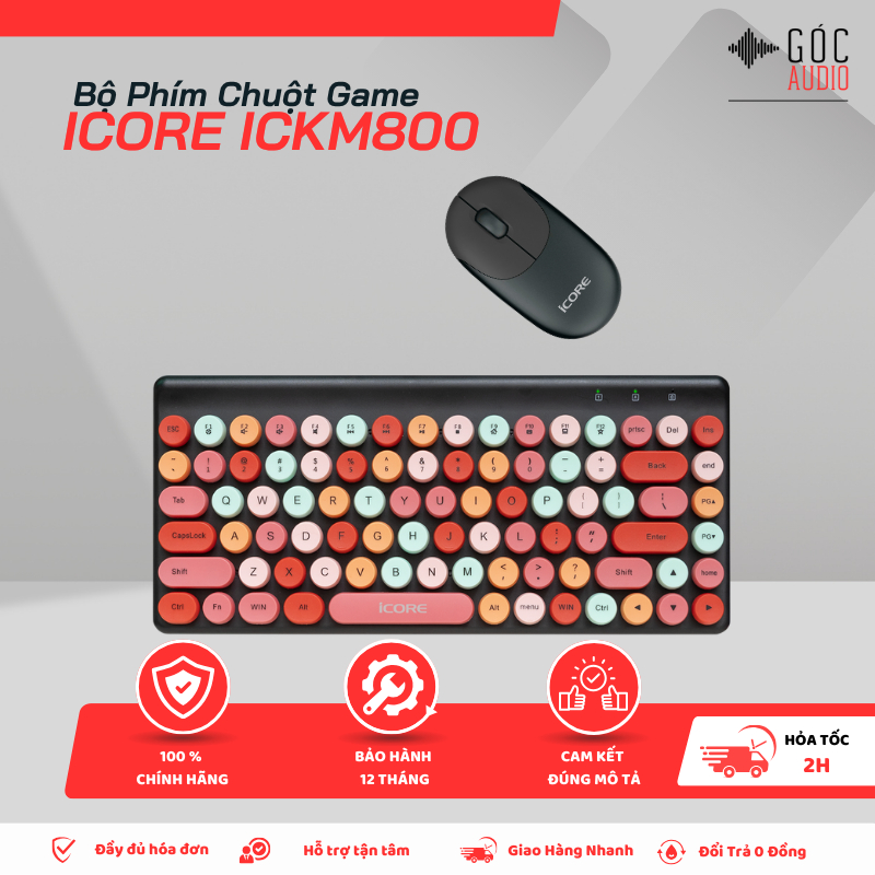 Bộ Bàn Phím Chuột Không Dây iCore ICKM800 –  Góc Audio
