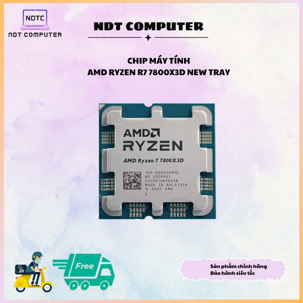 CPU - Bộ vi xử lý AMD R7 7800X3D NEW TRAY