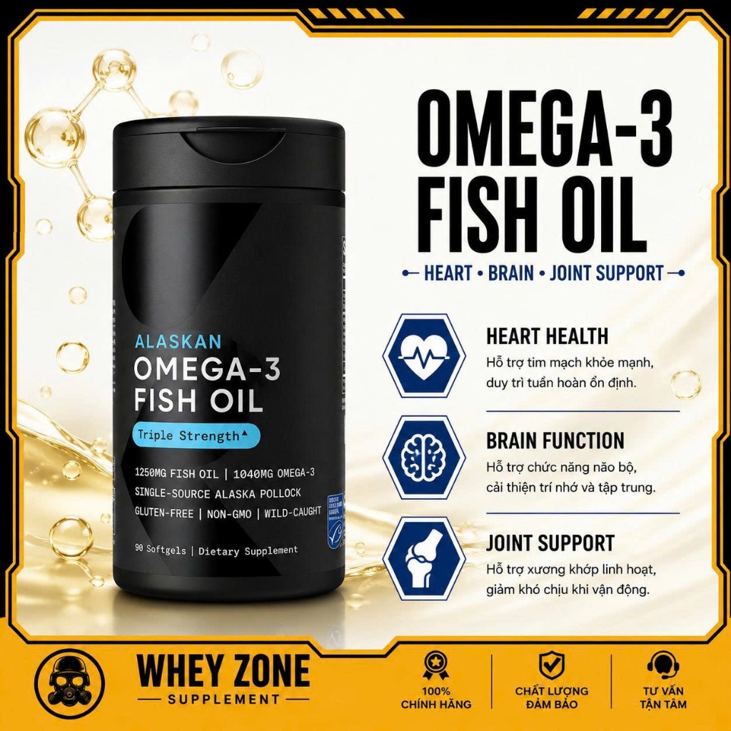 Sport Research Alaskan Omega-3 Fish Oil - Dầu Cá Omega 3 Chính Hãng Mỹ