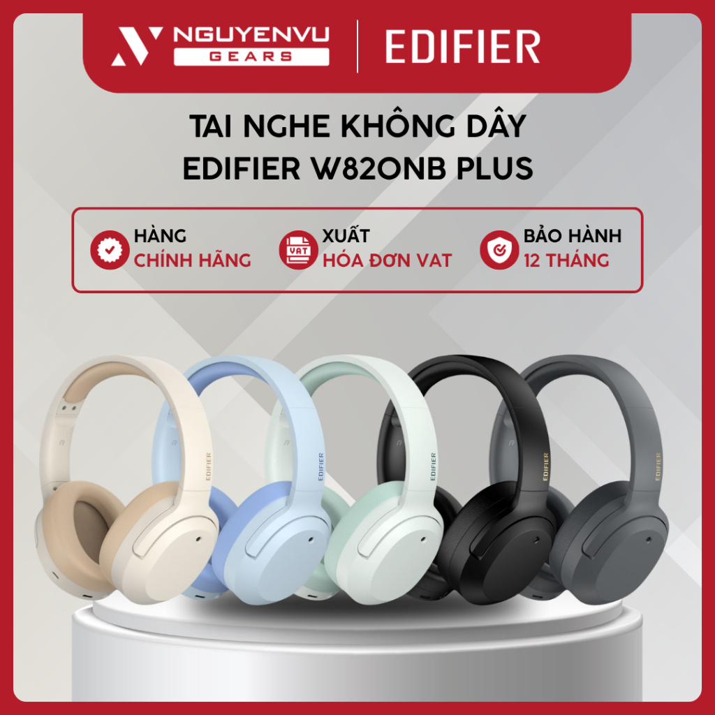 [Full VAT] Tai nghe không dây EDIFIER W820NB Plus - Driver 40mm / Pin 49h / 221g - BH 12 THÁNG | BigBuy360 - bigbuy360.vn