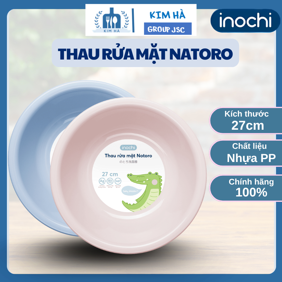 Thau Rửa Mặt Inochi Nhựa Nguyên Sinh Cao Cấp, Thành Thau Dày Dặn Sử Dụng Hằng Ngày Tiện Lợi - Kim Hà
