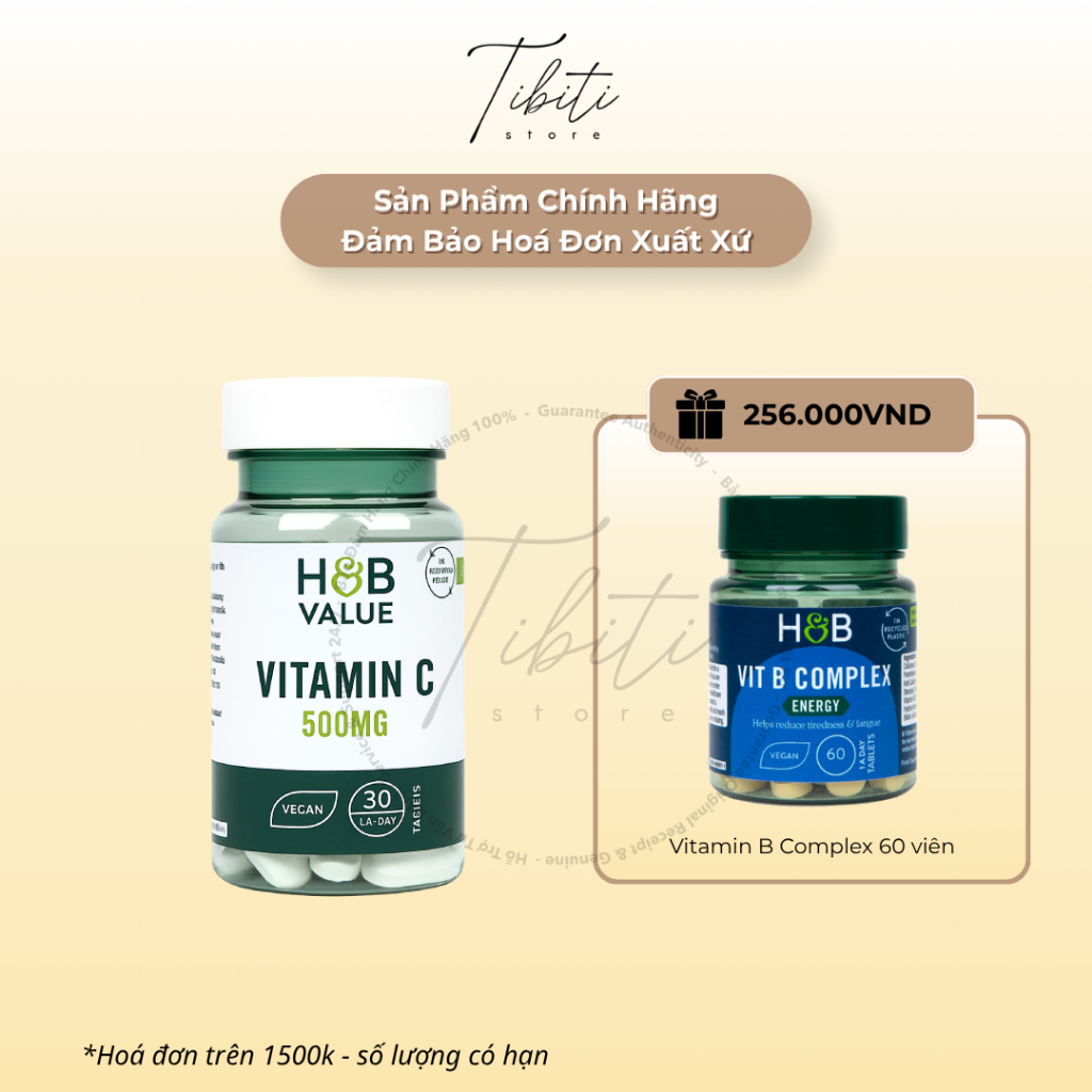Vitamin C sáng da, mờ nám, tăng cường sức đề kháng Holland&Barrett