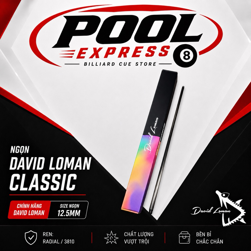 Ngọn cơ bida David Loman Classic (Chính hãng)