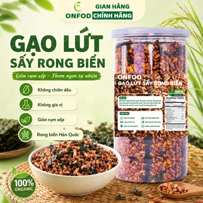 Gạo lứt sấy rong biển hàn quốc cao cấp ONFOD giảm cân ăn kiêng healthy eat clean 250g 500g