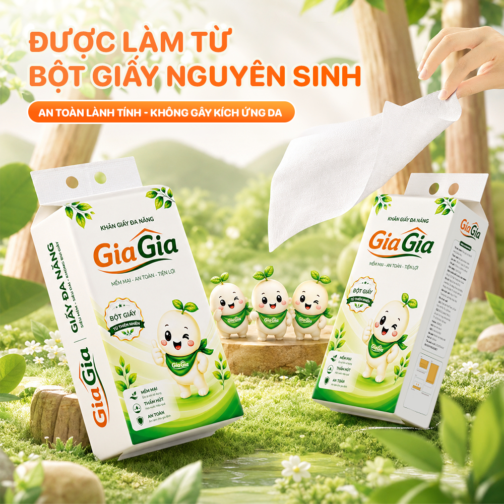 Khăn Giấy Treo Tường Rút Mino Gia Gia 10 Bịch, Giấy Rút Đa Năng, Giấy Vệ Sinh 1.780Lượt Rút, Mềm Dai
