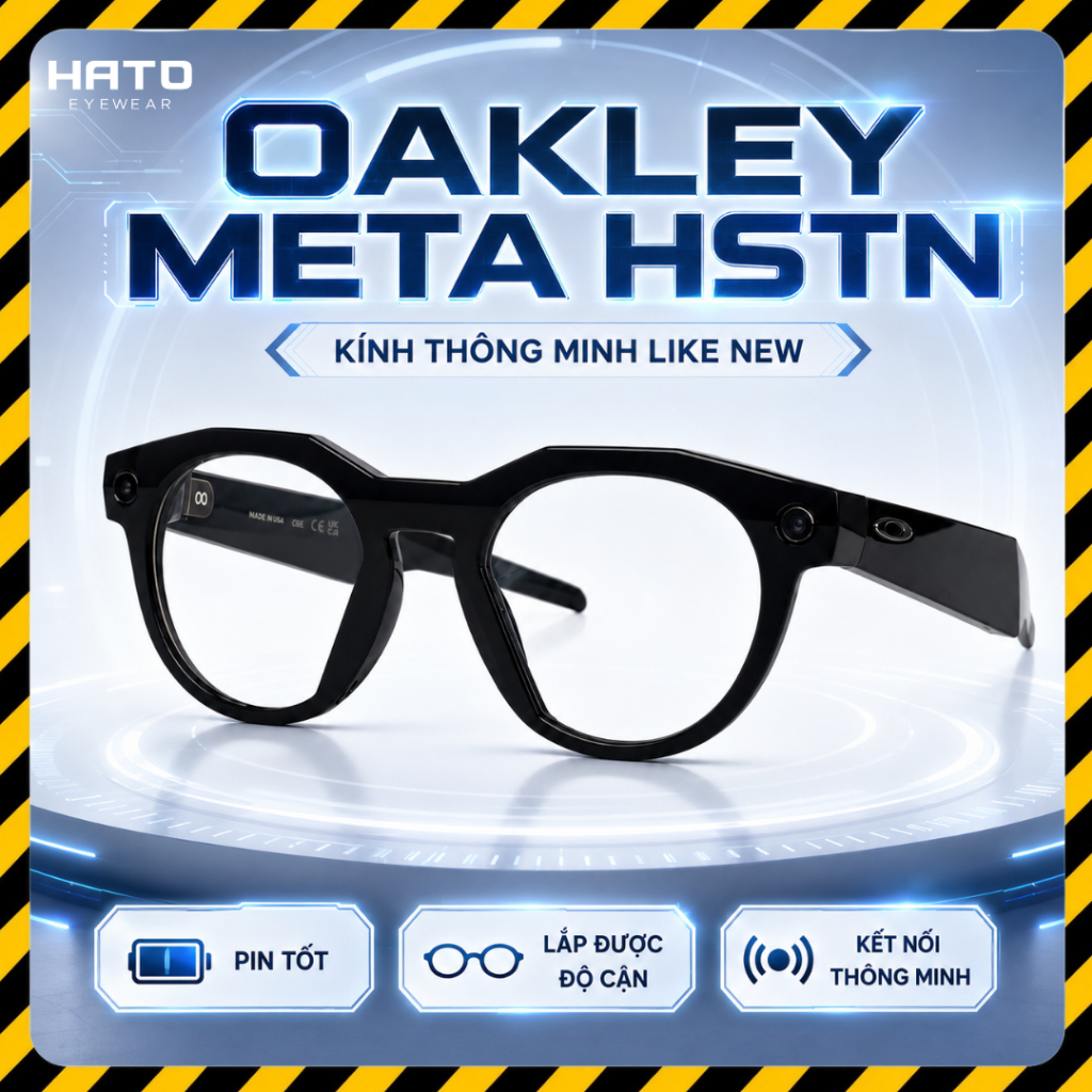 Kính Thông Minh Oakley Meta HSTN Like New – Pin Tốt, Lắp Được Độ Cận