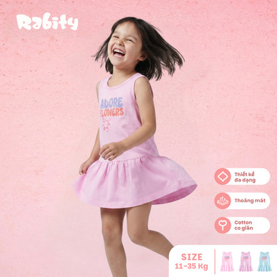   Đầm váy thun sát nách bé gái Rabity 952.901