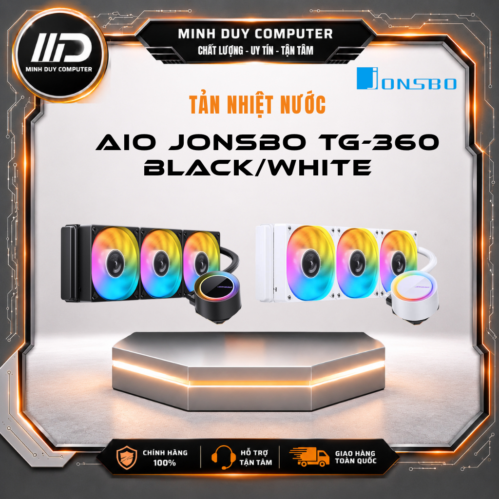 TẢN NHIỆT NƯỚC AIO JONSBO TG-360 - BLACK / WHITE - BẢO HÀNH 24 THÁNG