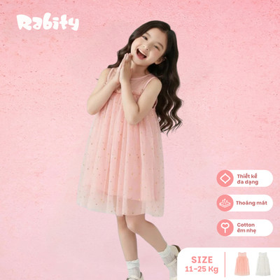 [Form nhỏ tăng 1 size] Đầm voan sát nách bé gái Rabity 953.900