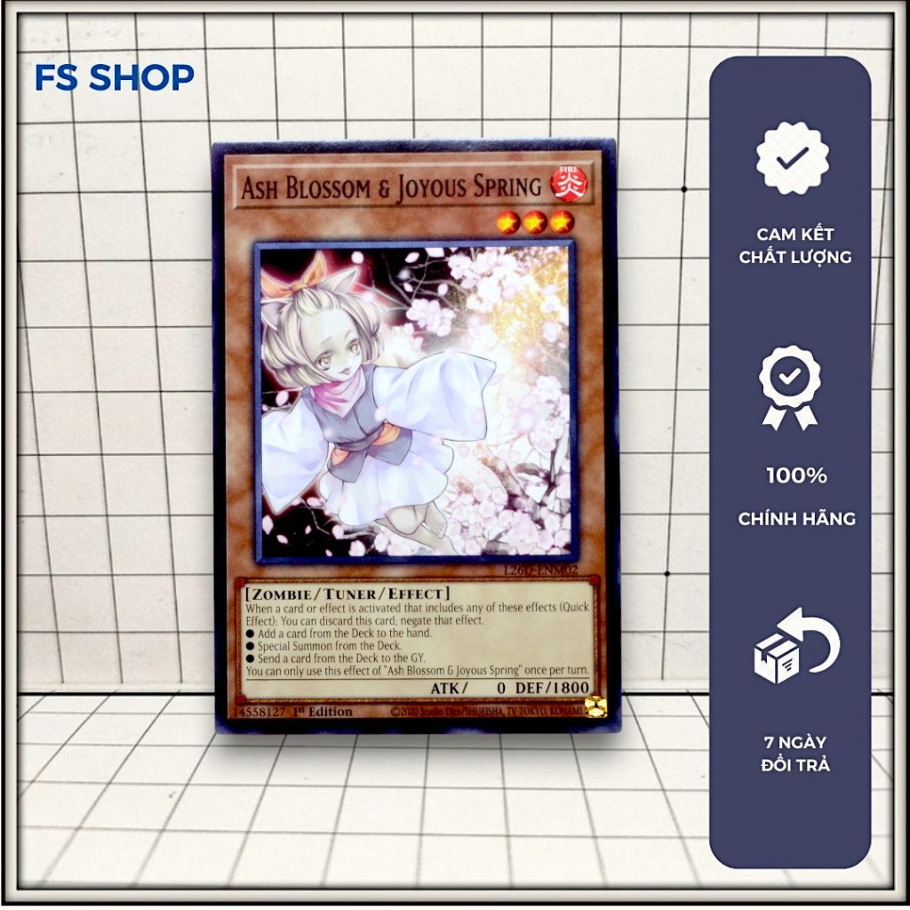 [FS Shop] Thẻ bài yugioh chính hãng Ash Blossom & Joyous Spring  (Common)