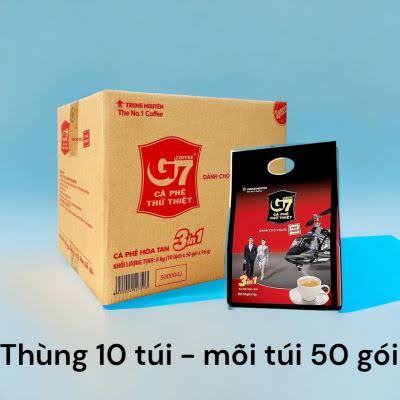 SỈ_THÙNG 10 Bịch Cafe Sữa Hòa Tan G7 3in1 - 50 gói*16g