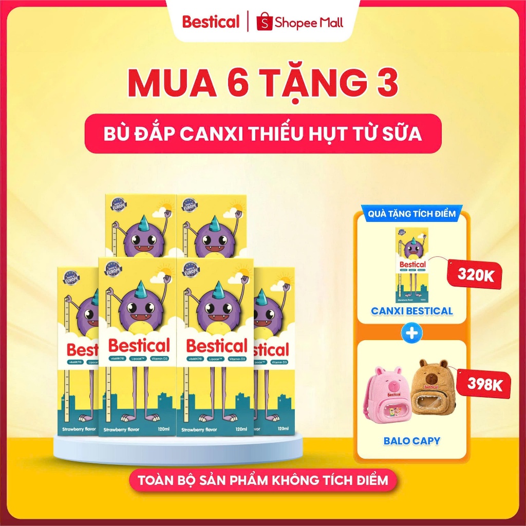 [DEAL HOT] - Combo 6 Canxi Bestical (Không tích điểm) - Tặng 1 Bestical