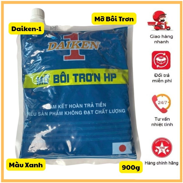 🎁Mỡ HP Daiken 1kg - Màu xanh dương, chịu nhiệt 270 độ C