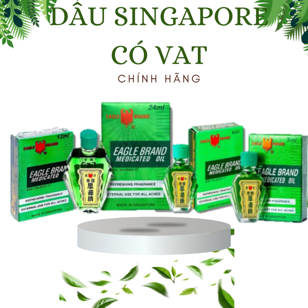[Chính Hãng Singapore] Dầu Gió Xanh Con Ó Eagle Brand 6ml 12ml 24ml