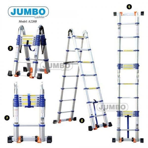 Thang nhôm rút đôi Jumbo. Model: A220B
