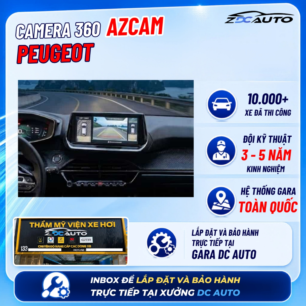 Camera AZCam Cho Xe PEUGEOT - CAMERA 360 PEUGEOT 2008 / PEUGEOT 3008 / PEUGEOT 4008 / PEUGEOT 5008