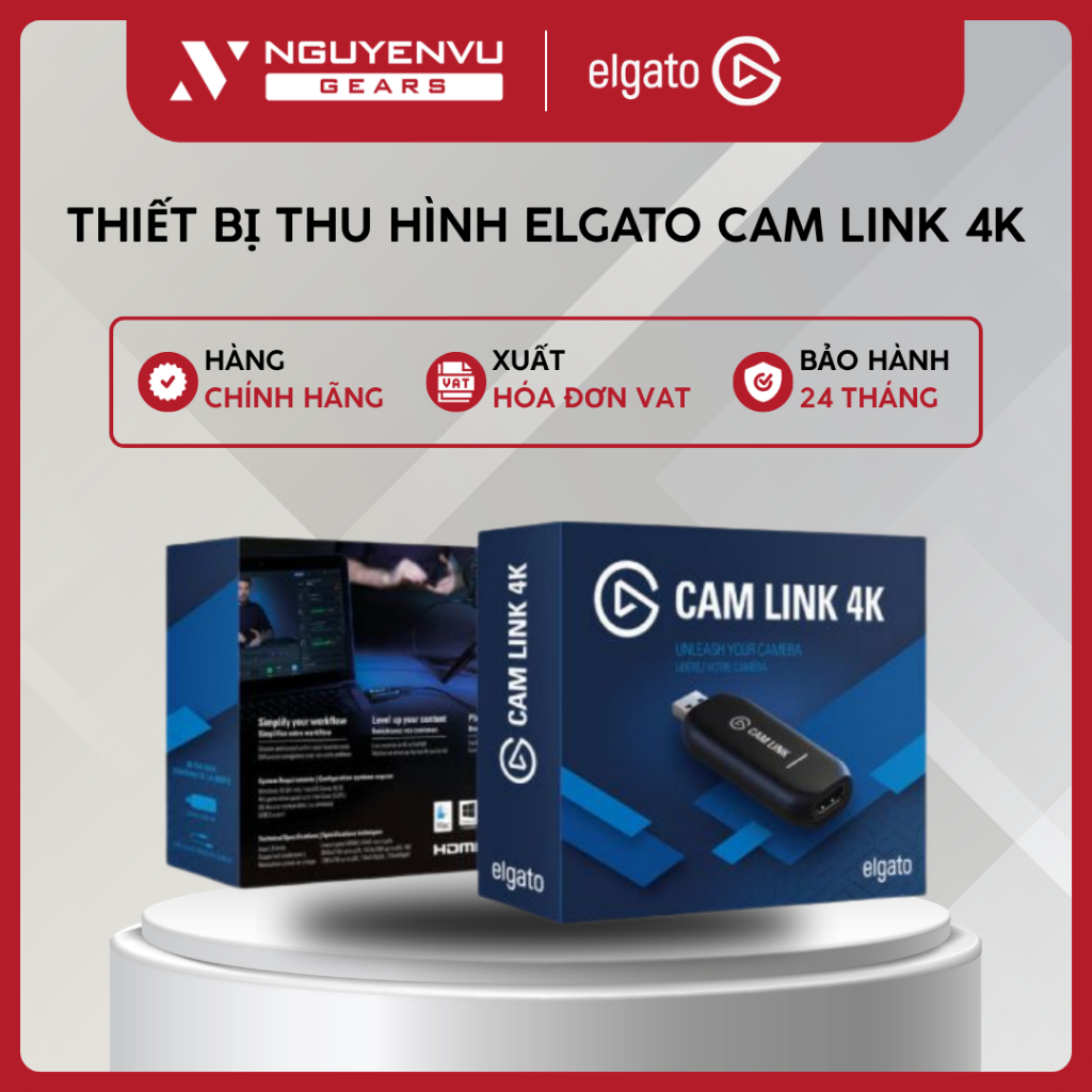 [Full VAT] Thiết bị thu hình ELGATO CamLink 4K - Capture Card 4K30 / 1080p60 - BH 24 THÁNG