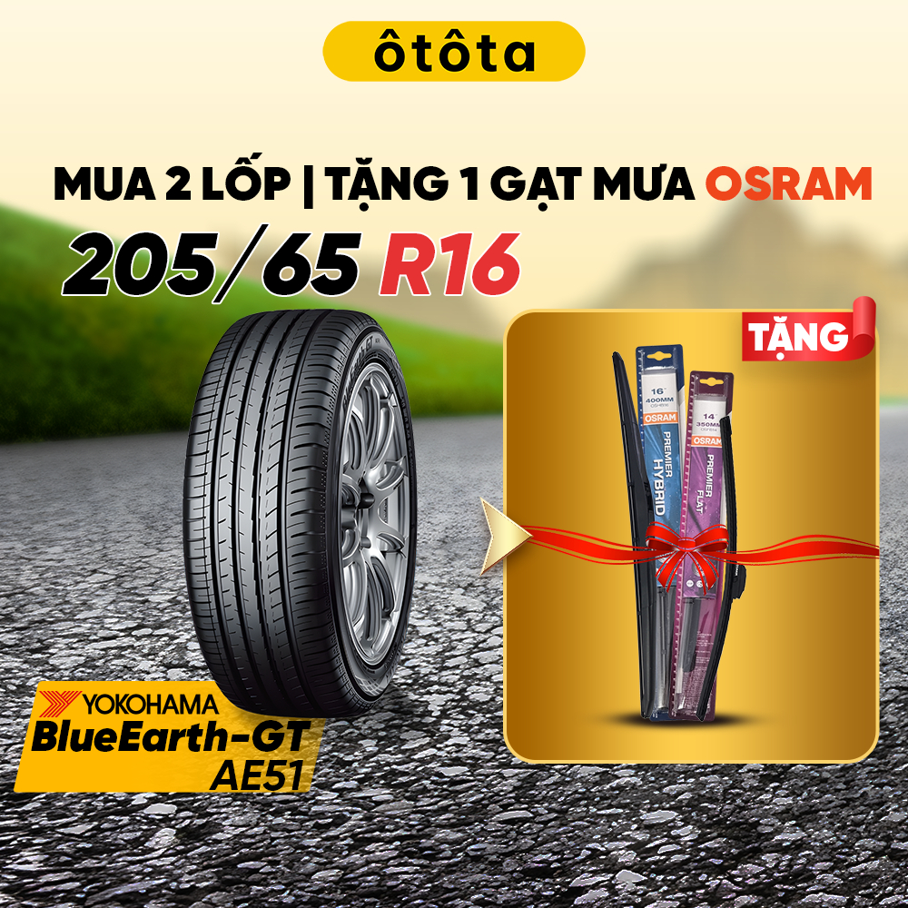 Lốp ô tô Yokohama 205/60 R16 92V BluEarth AE51 - Chính hãng BH 5 năm (205/60R16, 205 60 R16)