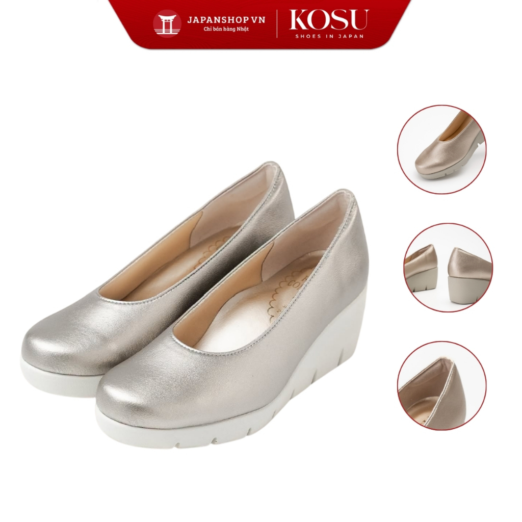 [TRI ÂN ĐẶC QUYỀN] Giày Búp Bê Nữ Đế Xuồng KOSU K-21600 Dáng Sang Mang Nhẹ Cao 5,5cm, chống nước trơ