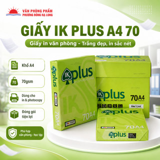 1 Ram Giấy In Văn Phòng IK Plus A4 70g 500 Tờ Hạn Chế Kẹt Giấy