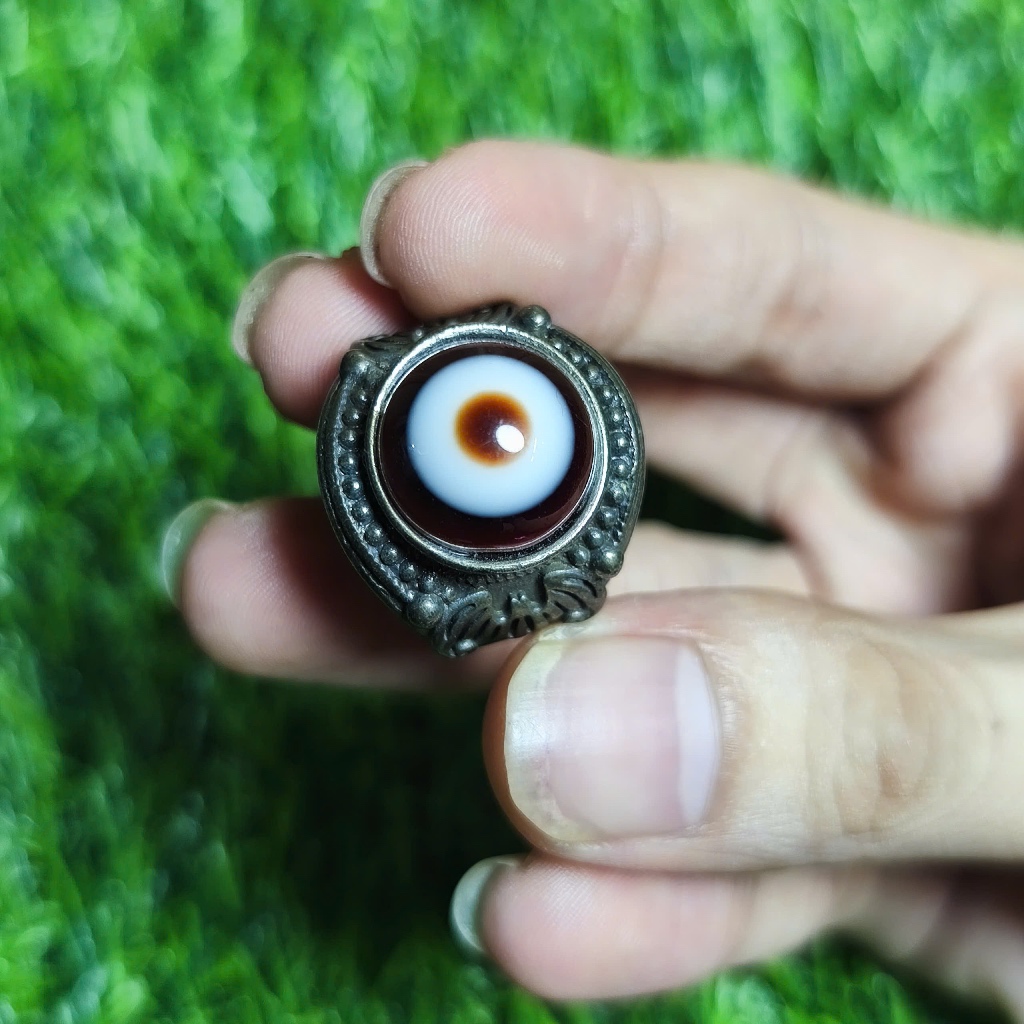 Nhẫn Dzi mắt dê ni 20 tăng đưa Nam, bình an, tài bảo, Phong thủy Tây Tạng