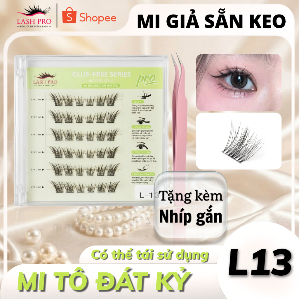 Mi Tô Đát Kỷ , Mi Giả Sẵn Keo Lash Pro – Mi Tự Dính Siêu Nhẹ, Tự Nhiên Cả Ngày