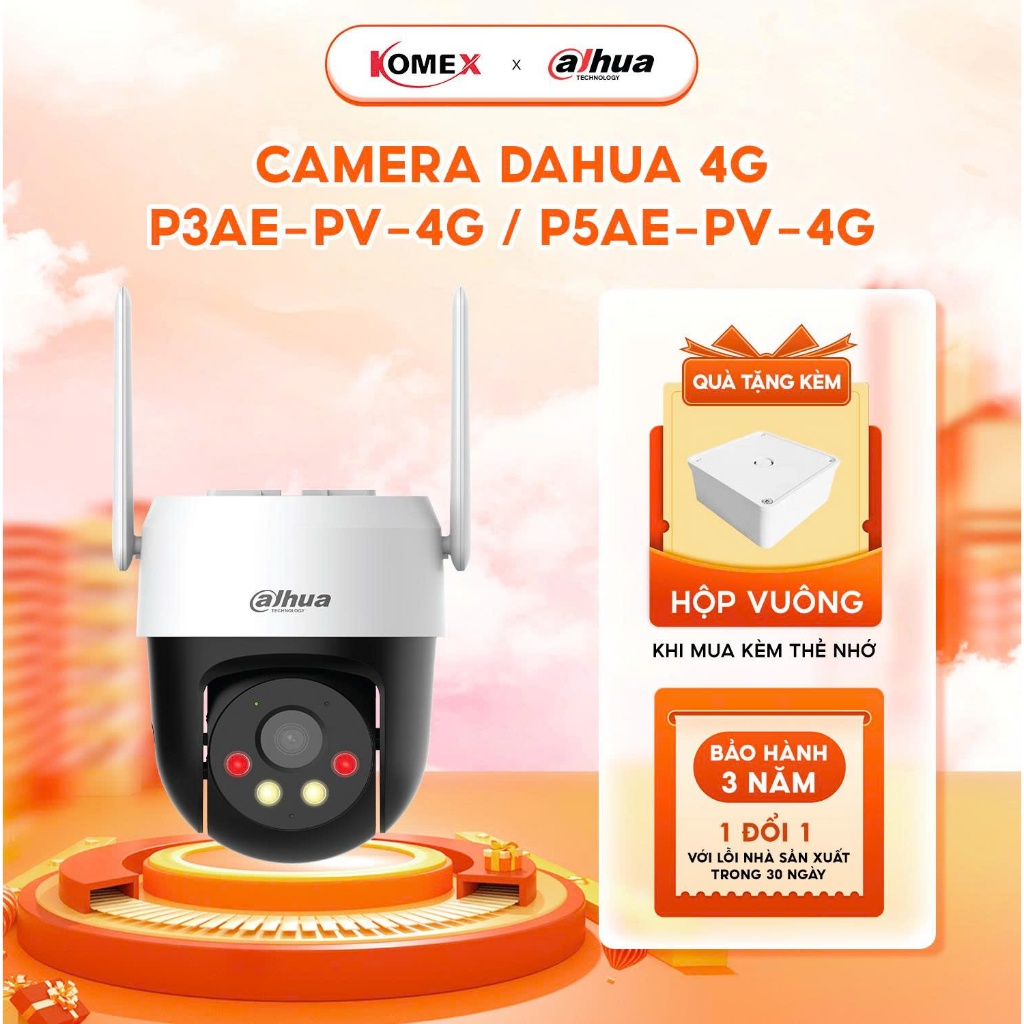 Camera DAHUA dùng sim 4G DH- P3AE-PV-4G / P5AE-PV-4G