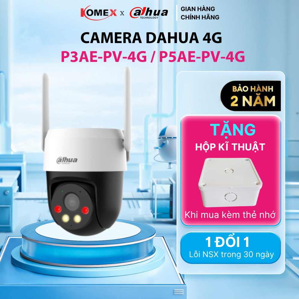 Camera DAHUA dùng sim 4G DH- P3AE-PV-4G / P5AE-PV-4G