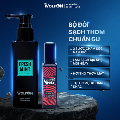 Combo Dung Dịch Vệ Sinh Freshmint 150ml - Xịt Thơm Miệng Kissing Spray 20ml LYD Wolf On