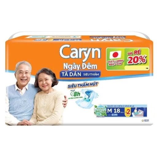 Tã Dán Người Lớn Caryn Tiết Kiệm Size M - Gói 20 Miếng _ Mochica