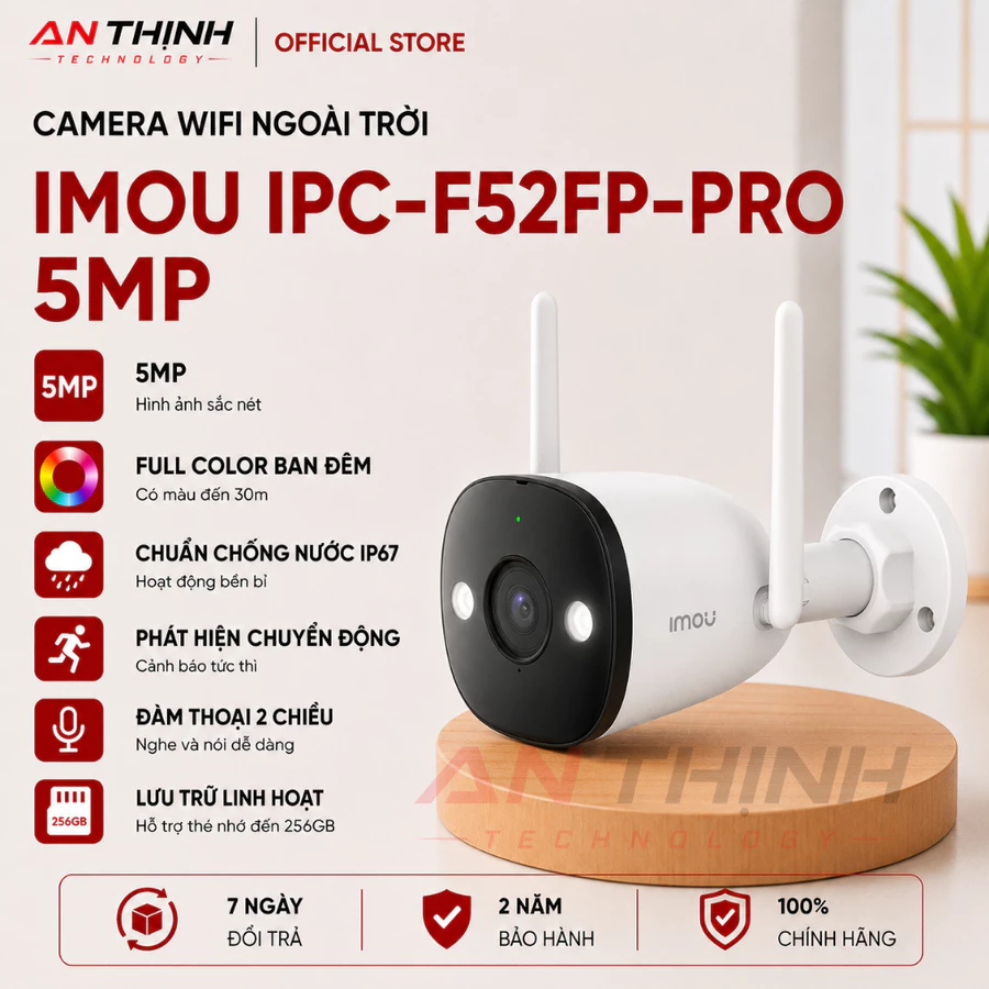 Camera Wifi ngoài trời Full color IMOU IPC-F52FP 5MP / PRO 5MP