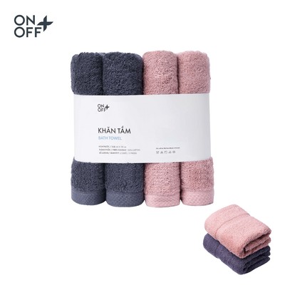 Pack tiện lợi 2 khăn tắm cao cấp ONOFF size 60x120cm mềm mại, không xù, không phai màu - 19AC24A318