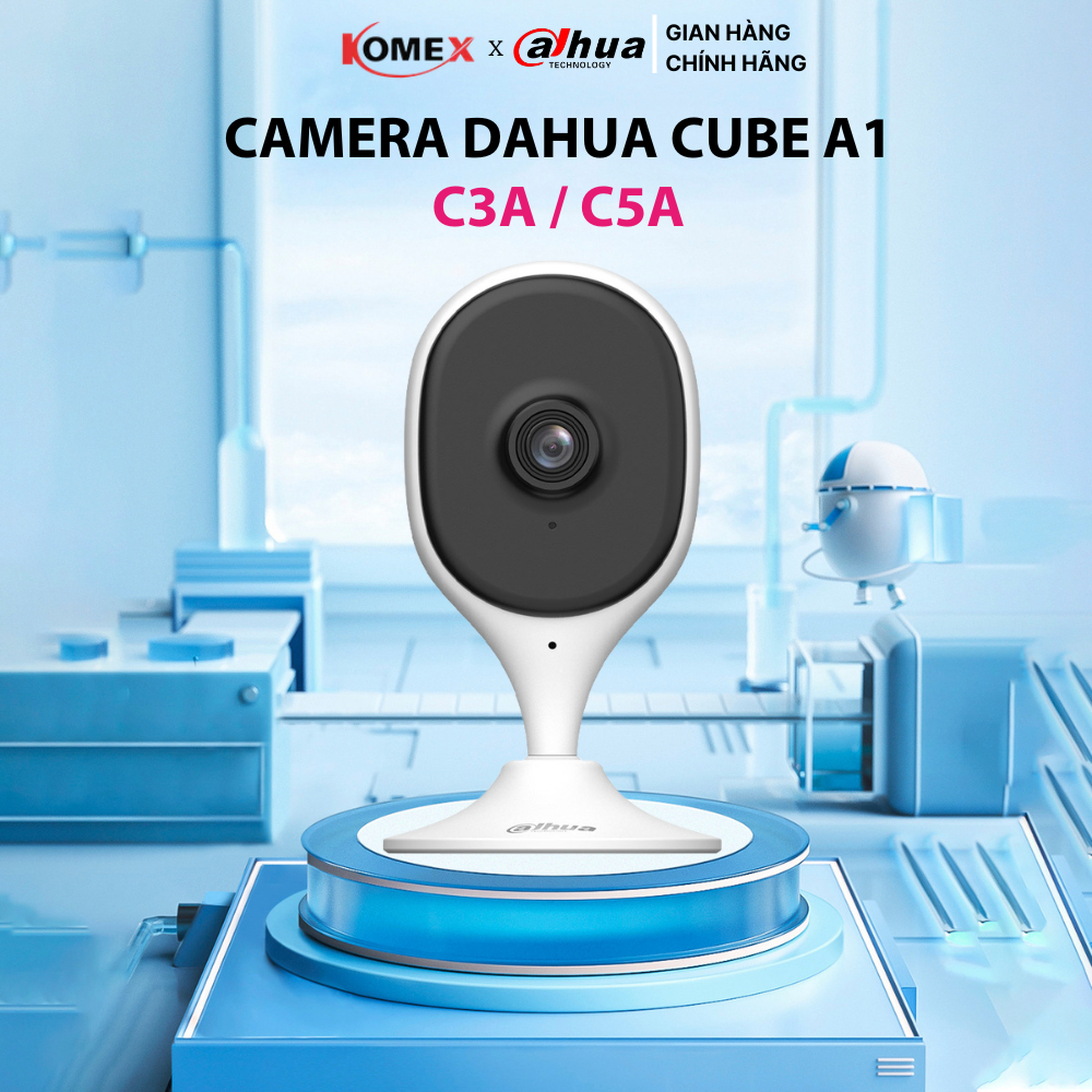 Camera wifi DAHUA trong nhà cố định Cube A1 DH-C3A 3MP /DH-C5A 5MP đàm thoại 2 chiều còi hú báo động